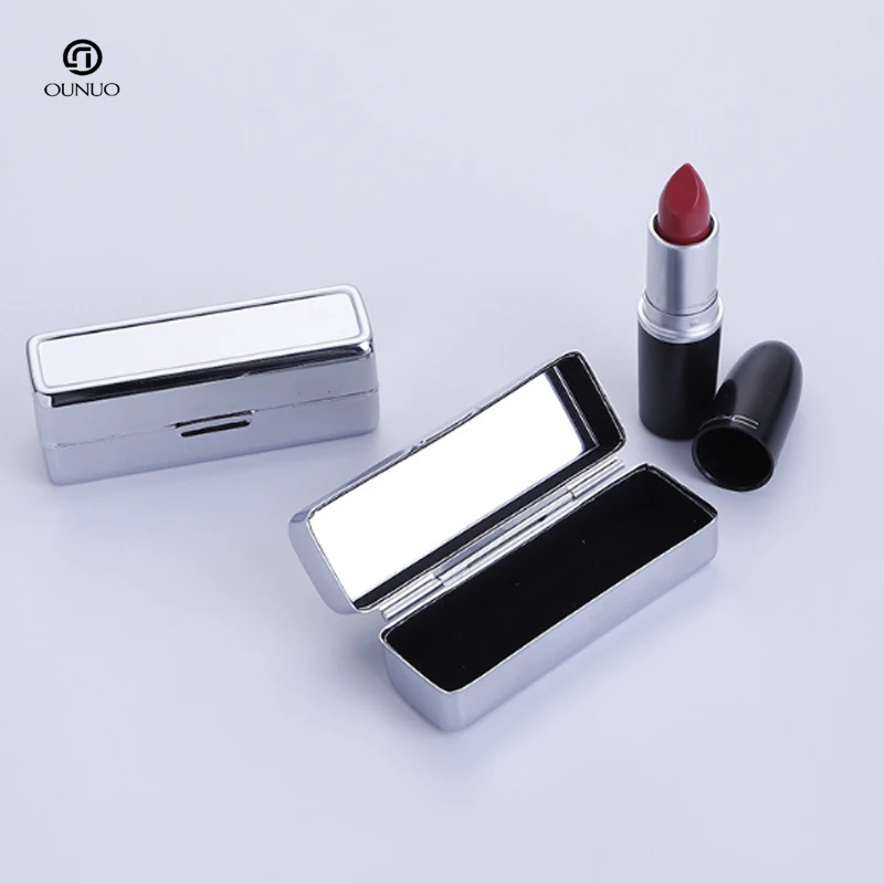 

Flip Cover metal Lipstick Case Lipbalm Pouch with Mirror for Outdoor Travel lipstick packaging box lipstick case, Pics