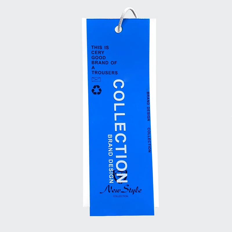 

High fashion fluorescent pvc hangtag paper hang tag for clothing own logo, Cmyk