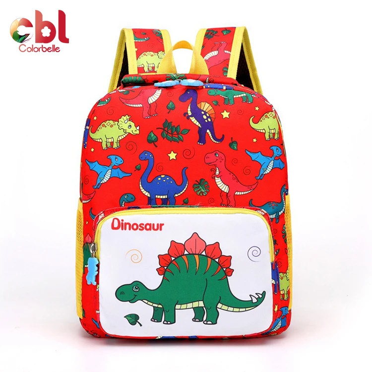 

Wholesale cartoon cute dinosaur printed kids travel backpacks custom cheap price school bags for children, 6colors