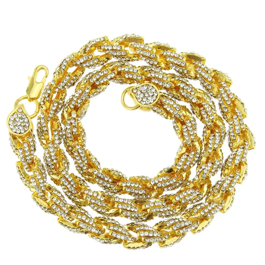 云波自定义嘻哈饰品批发 8毫米人金刚石镀 18k 金冰网球手链