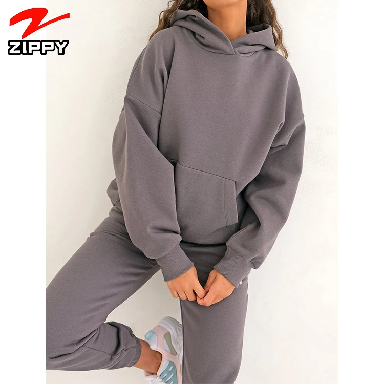 

Tracksuit for women custom logo jogging suits wholesale 380gsm hoodies and sweatpants plain sweat suits men with squear pockets, Custom color