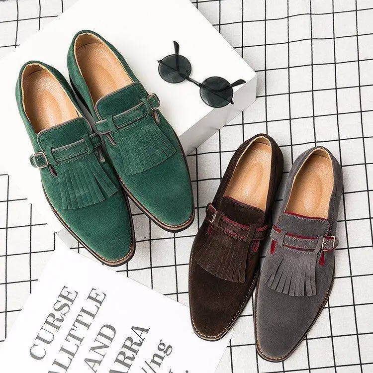 

2020 large size men's slip on dress shoes