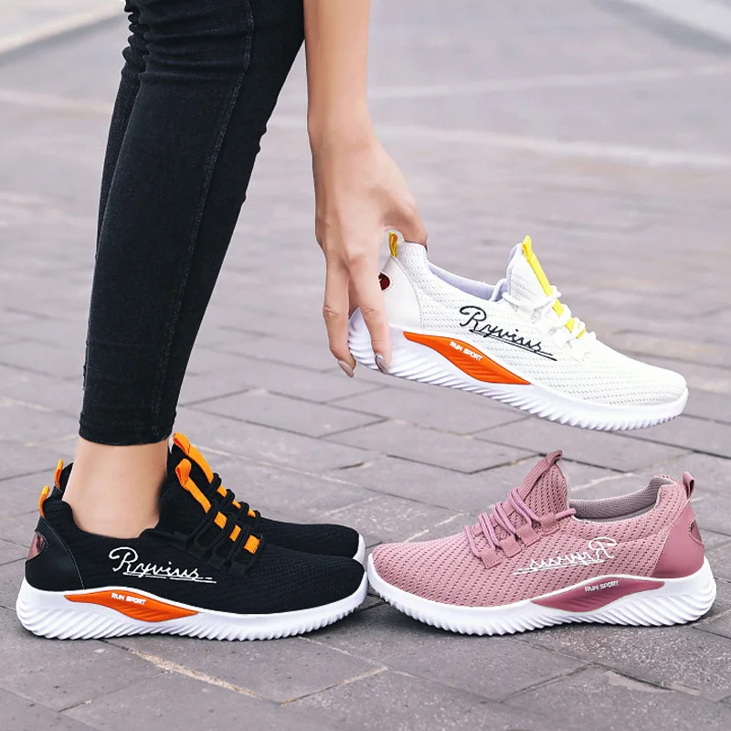 

Wholesale Cheap Breathable Fashion Ladies Sneakers Sport Shoes for Women Ladies Tennis Shoes Mesh Brand Women Running Shoes, 3 colors