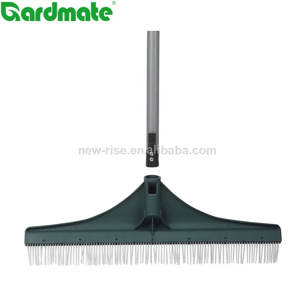 Artificial Grass Turf Lawn Brush Sweeper Rake Telescopic Handle Soft
