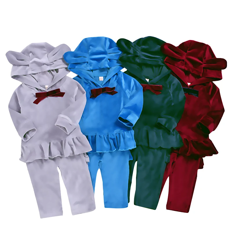 

Wholesale Summer Fashion Plus Size Toddler Girl Outfit Ruffle Top And Shorts, Picture