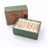 

Biodegradable eco plastic free bamboo organic cotton buds for cleaning