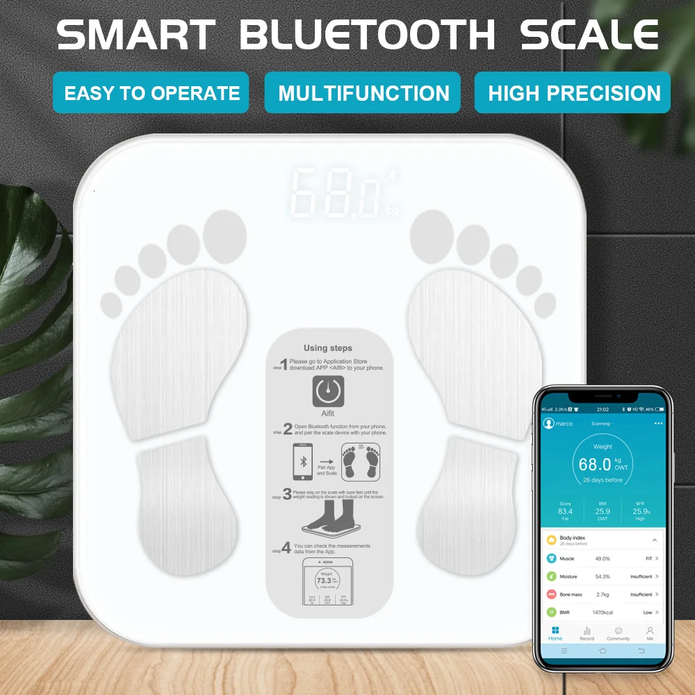 
New design Electronic smart body fat BMI scale 