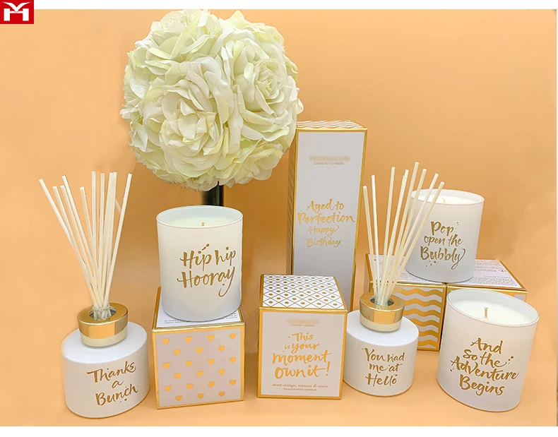 Custom Eco Friendly Luxury Scented Candle Box Logo Printing Packaging