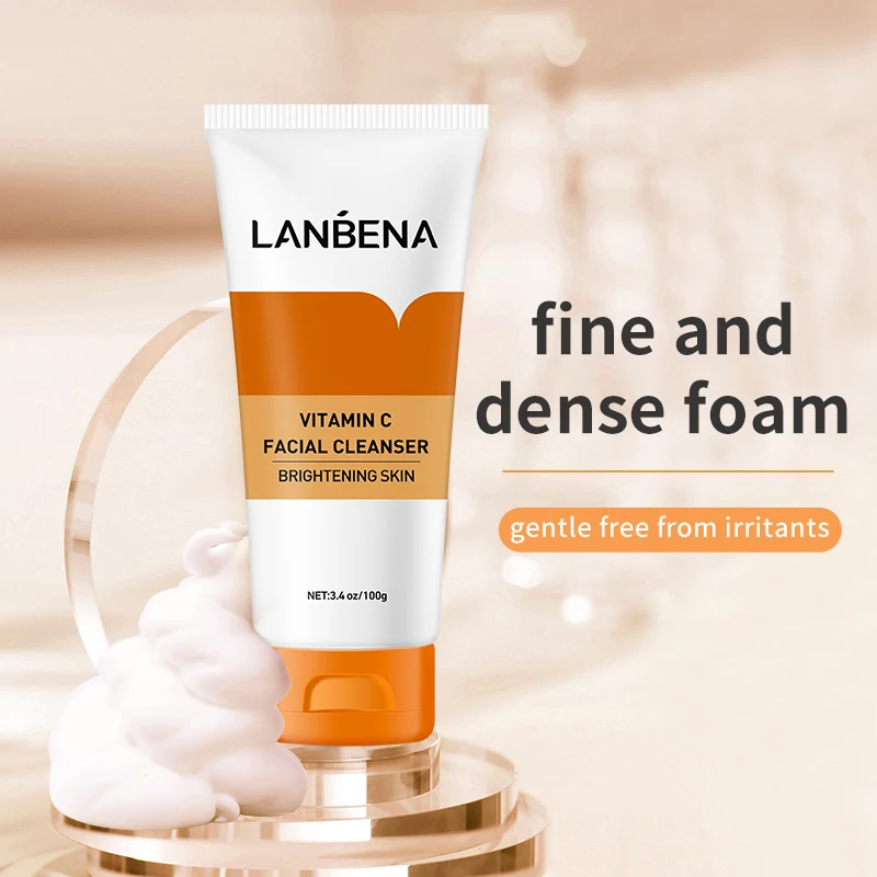 

LANBENA vitamin c cleanser face wash for all skin brighten free shipping