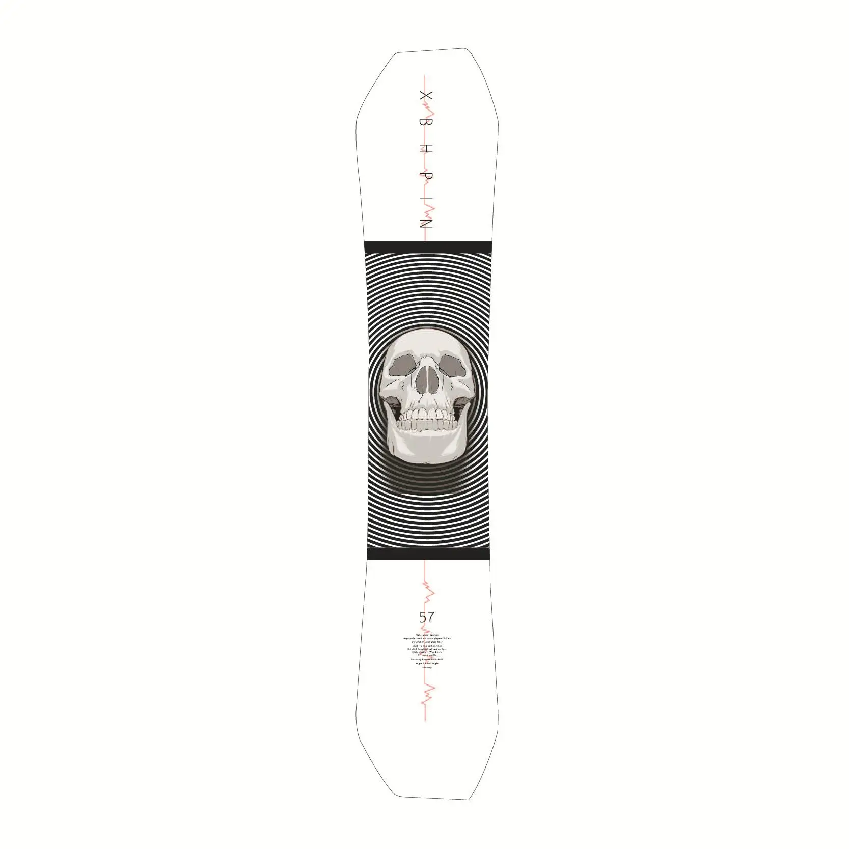 

2021 new fashion Classic Hardwood Snowboard with Customized Pattern Printing Realizable, Colors