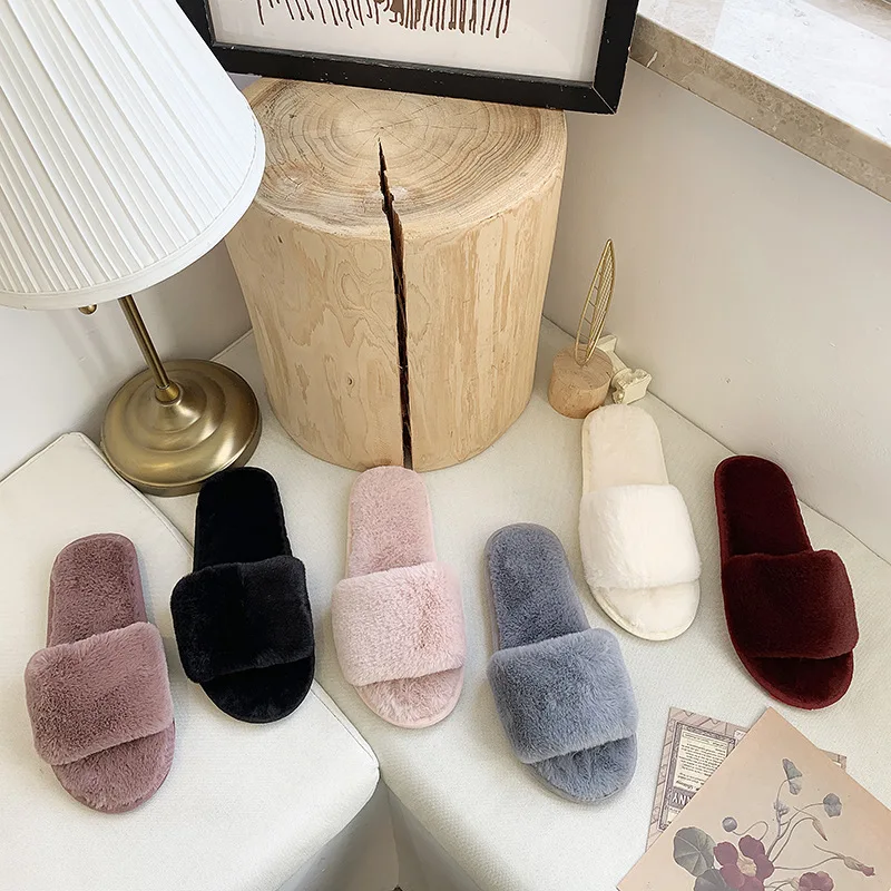 

Fashion Trend Pvc Fluff Summer Massage Luxury Fluffy Slippers For Women, Candy color