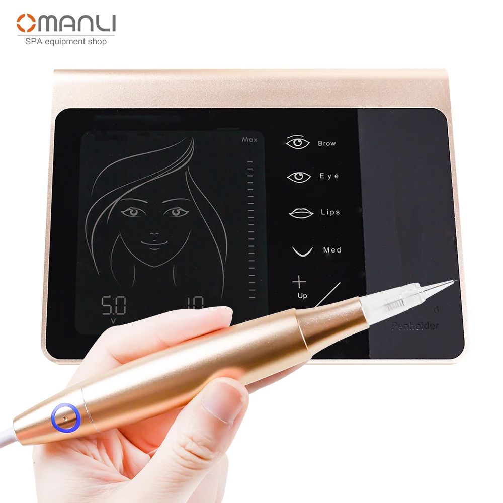 

OM-V40 Permanent Makeup Machine Kit For Eyebrow Tattoo Lip Eyeliner Microblading Pen Set Dermograph Make up microblade machine