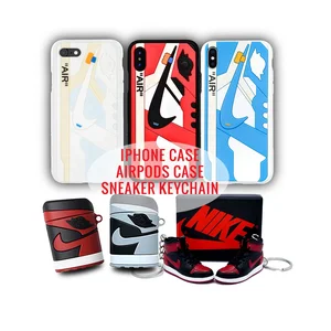 phone case for 6 6s 6SP 7 8 8S plus X XR XS max case Nike Air Jordan 1 Bred 3D Sneaker Textured Case