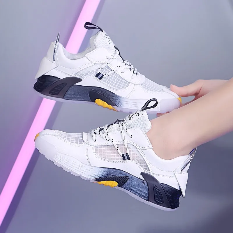 

Wholesale Womens zapatillas female Fashion Women Running Sneaker Leisure version ulzzang thick casual sports white shoes women