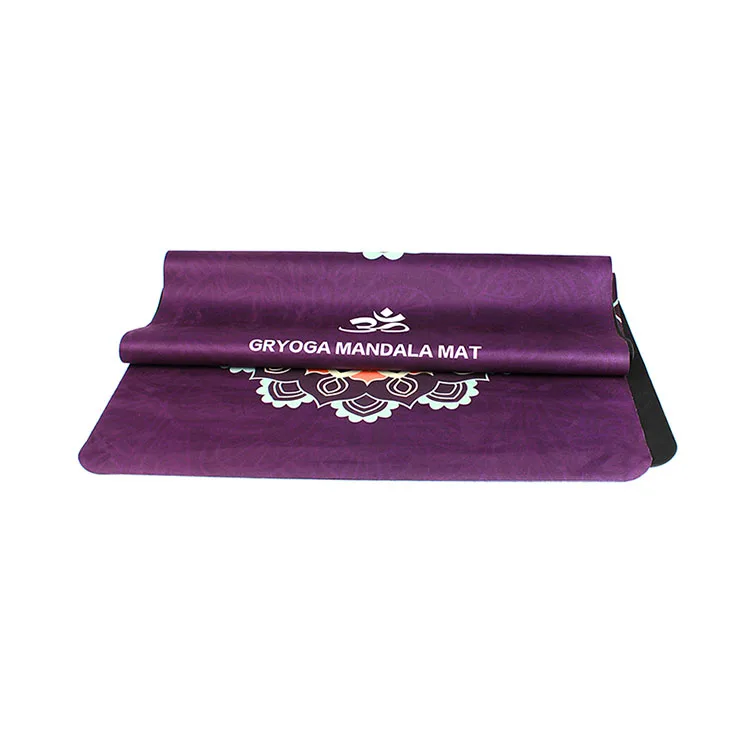 

Custom Eco friendly good quality digital printed TPE Suede yoga towel yoga mats, Digital full color printing