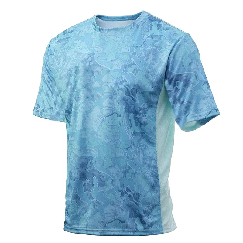 

upf 50+ quick dry shirts Camouflage T-shirt Breathable Performance Camo Hunting Shirts fishing shirts uv protection quick dry