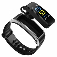 

Tinderala heart rate smart fitness tracker wrist band android 2 in 1 phone reminder bluetooth headset headphone bracelet watch