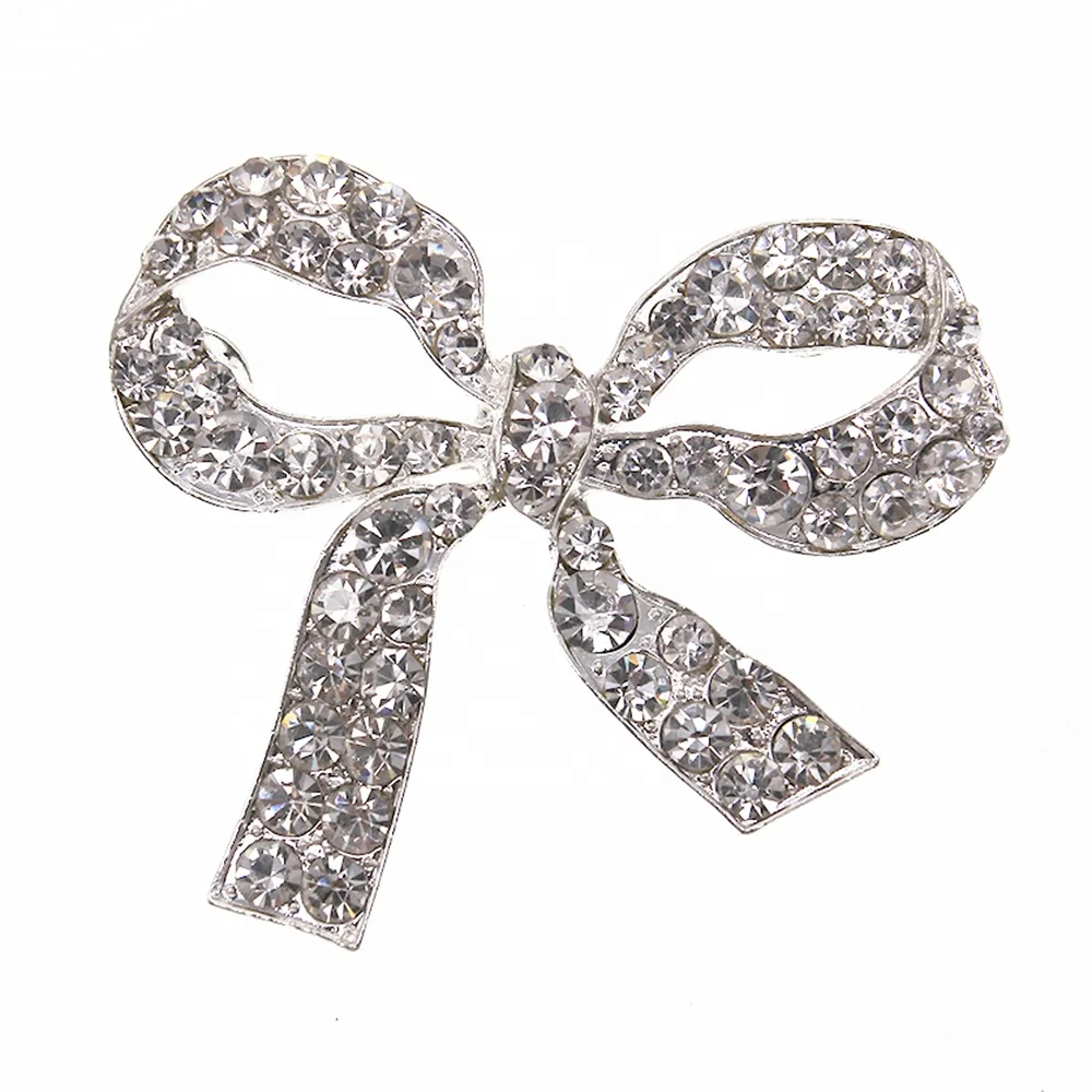 

New  Crystal Rhinestone Large Bow Knot Women Pins Brooches, Various, as your choice