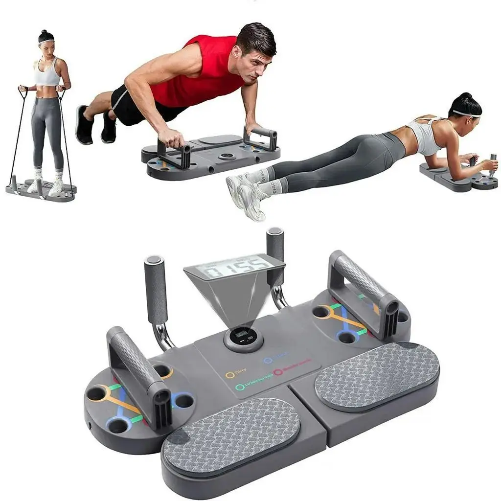 5-in-1 Multi-Function Push-Up Board for Home Exercise Sports & Entertainment Timing Resistance Bands Included