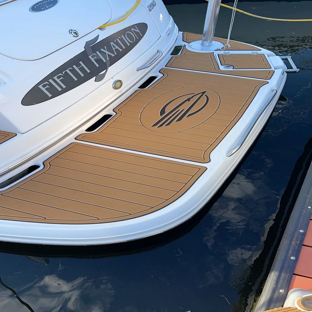 

2019 Chaparral 257 SSX Swim Platform and Cockpit Boat EVA Faux Teak Deck Floor Pad