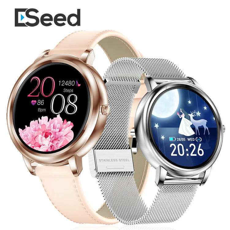 

2021 Eseed MK20 Lady Smartwatch 1.09 Inch Custom Dial Women Watch Wristband Heart Rate Blood Pressure Smart Watch