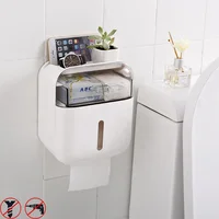 

Premium Wall-Mounted tissue box holder Waterproof Bathroom paper holder multifunctional tissue box plastic