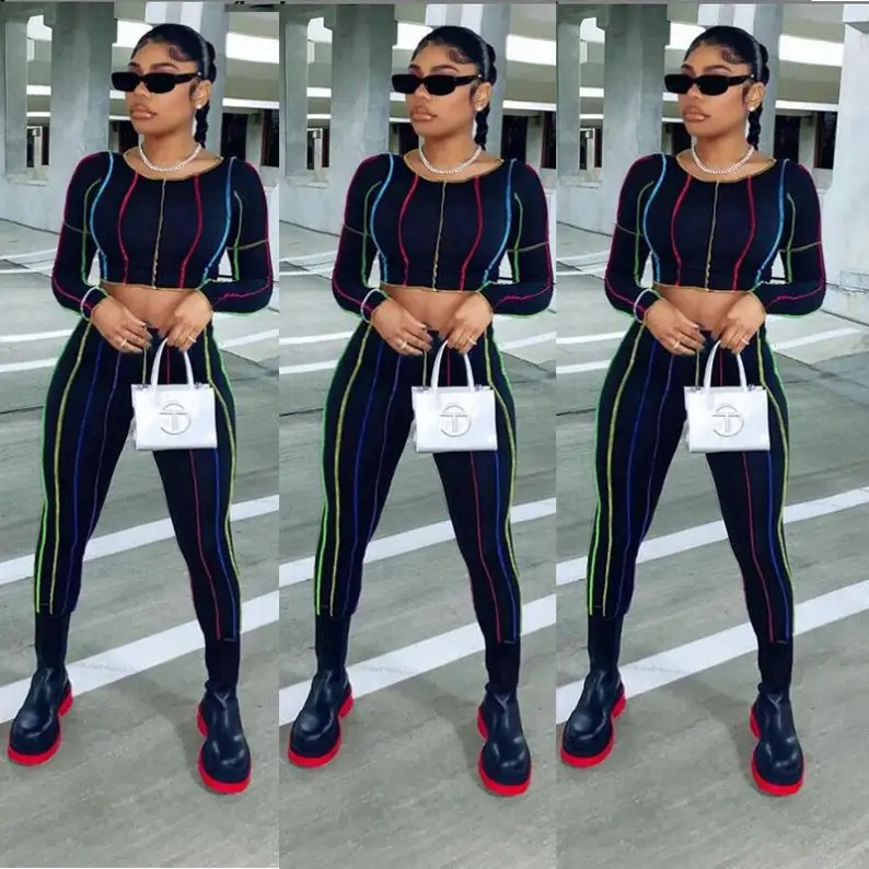 

MD-20120826 2020 Outfit Girls Yoga Set Crop Top Two Piece Jogger Set Wholesale Jogging Suits Tracksuit Sets