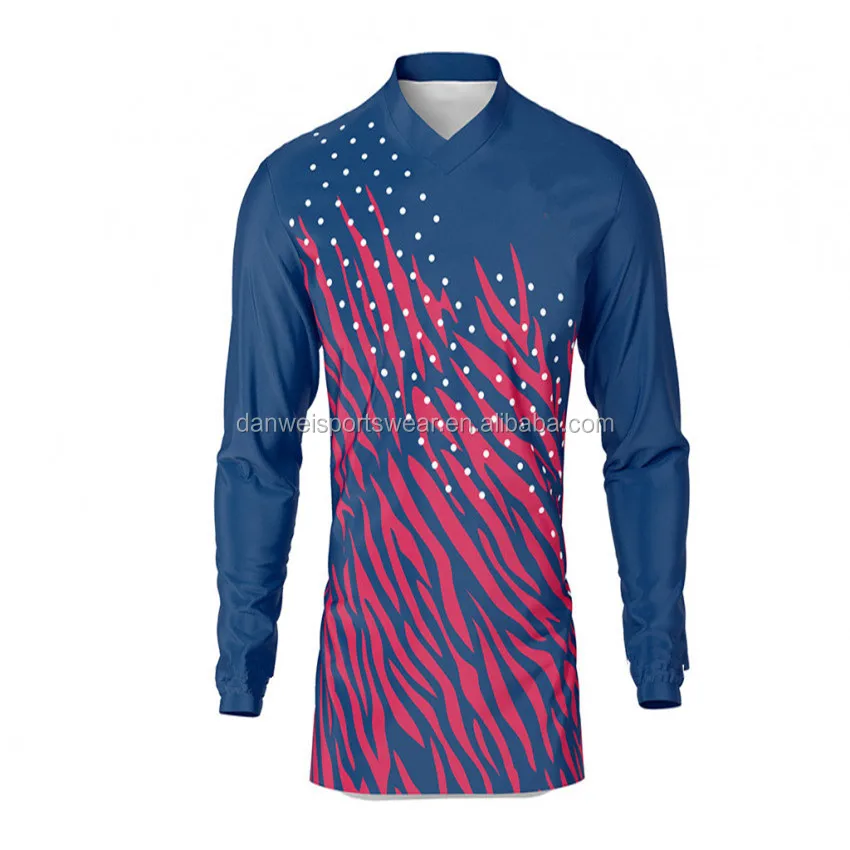 

high quality Fashion Leather stripe special design kids motocross jersey