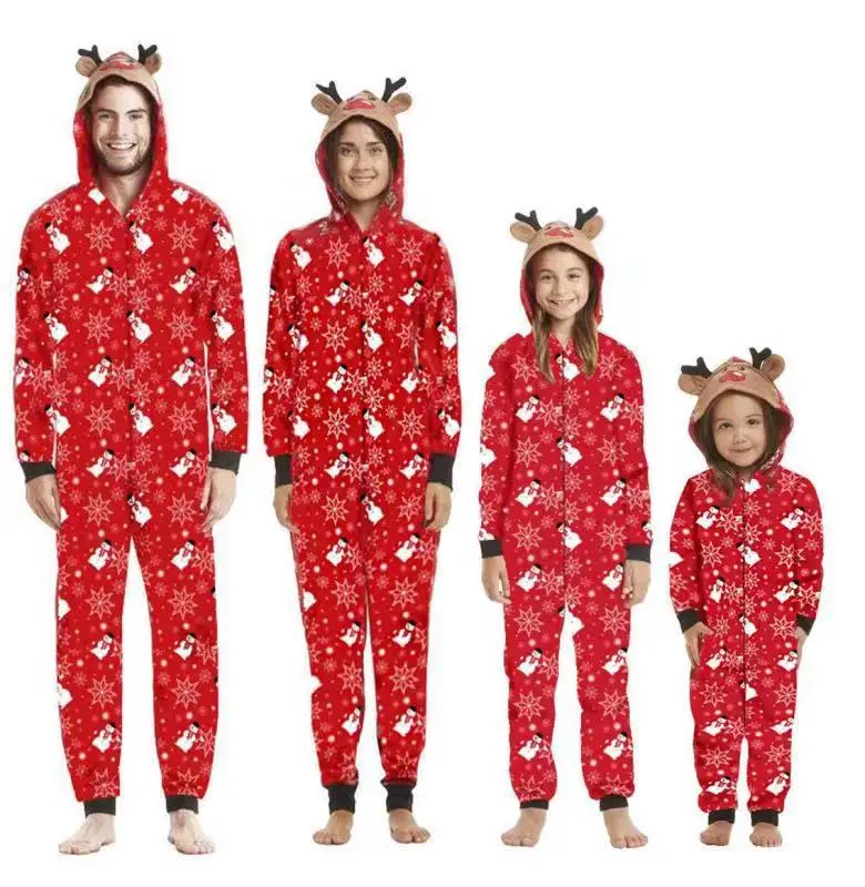 

Family Pajamas Jumpsuit Matching Sets Christmas Pajamas Reindeer Family Christmas Onesie Pajamas, Picture shows
