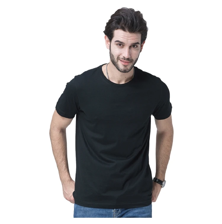 

100% Organic Cotton Print your own logo Sublimation Logo Soft Cheap T Shirt, Total 25 colors