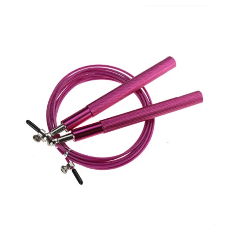 

Adjustable Bearings Tangle-Free Rapid Pvc Speed Fitness Skipping Rope, Pink,silver,black, gold, blue