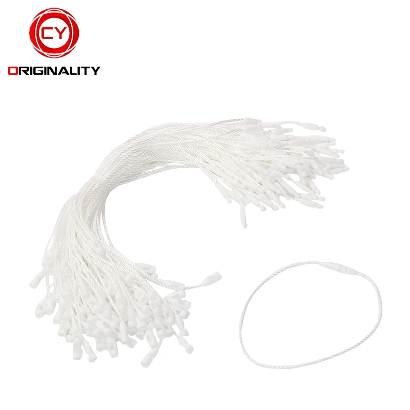 

20cm Bullet Seal Nylon Polyester Rope Custom Hang String Tag, Black & white or customized color