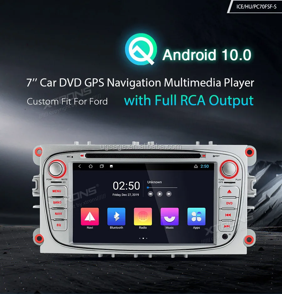 Xtrons 7" Car Multimedia Player For Ford Focus 2/galaxy 2/c-max/mondeo