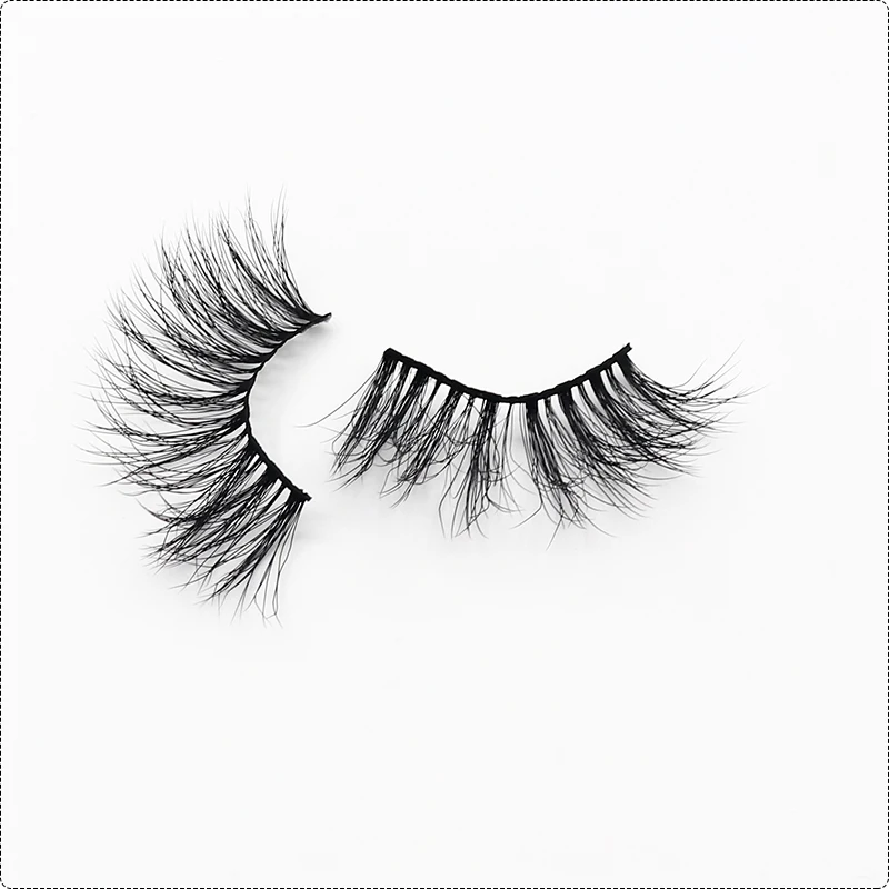 

Faux Mink Lashes3D Wholesale Vendor Private Label False Lashes Supplies Magnetic Eye Fluffy Silk Eyelash Extensions, Black