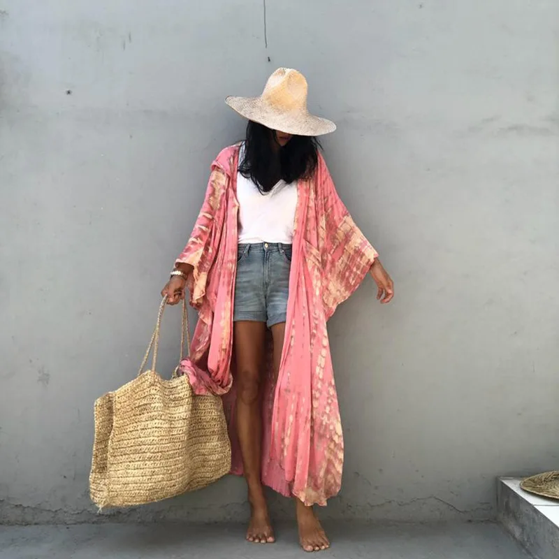 

Beach Cover Up Kimono Skirt Beach Cover Up Women Casual Summer Beach Dress, As picture or customized