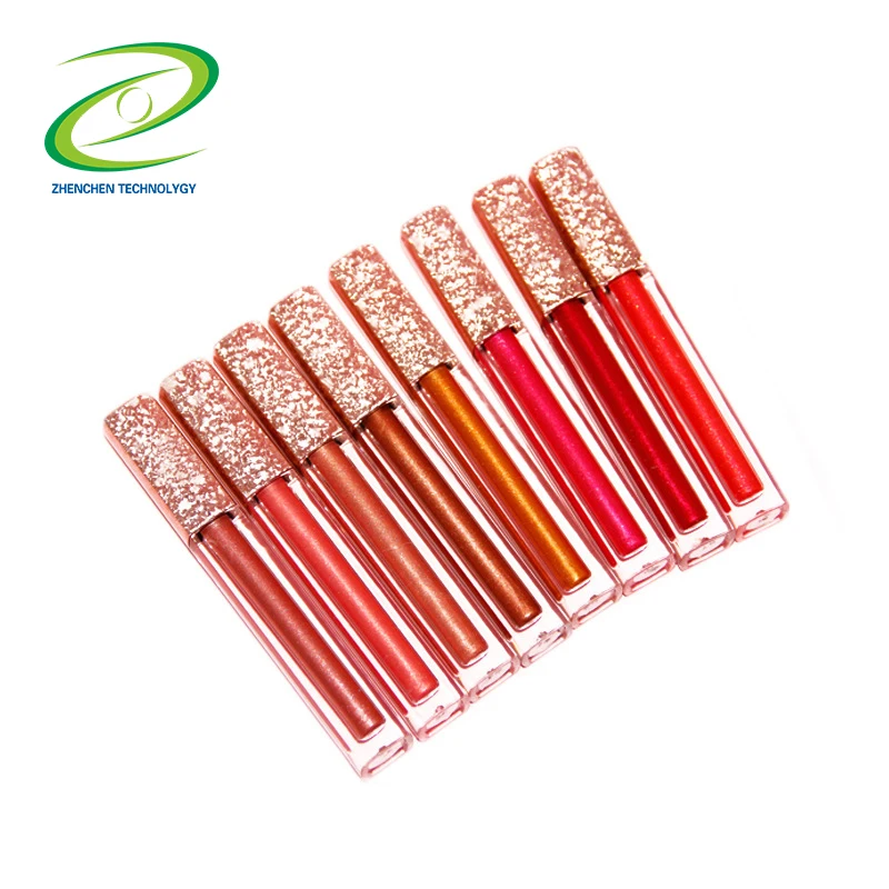 

Wholesale cosmetics metal color liquid matte lipstick 17 color shiny glitter lipstick liquid waterproof with private label