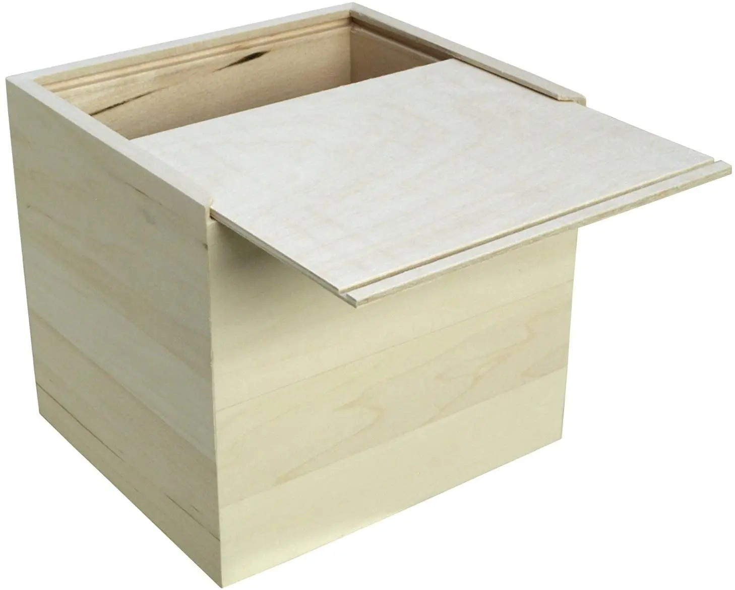 

Custom CNC Unfinished Wood Plying Card Notebook Keeper Box Container Storage for Arts Crafts and Home Decoration, Natural or customize color