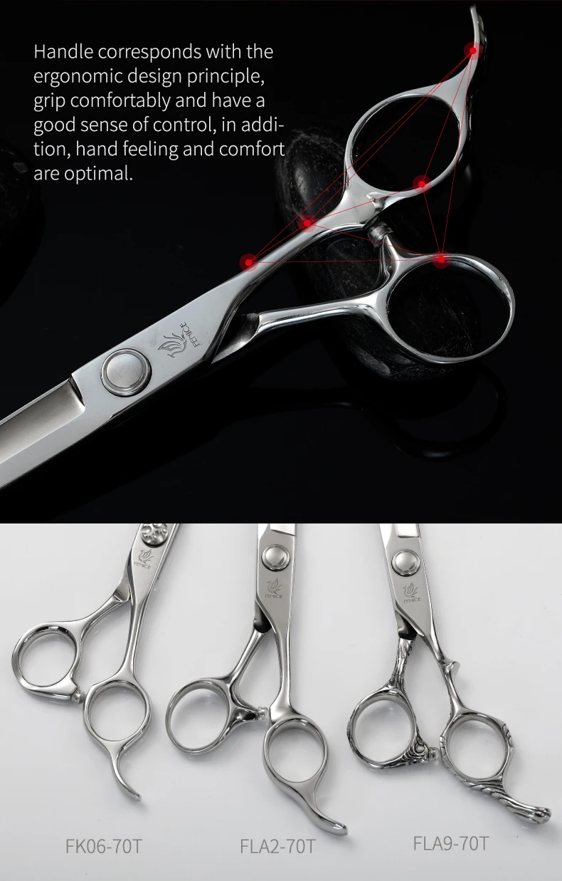 Professional Barber Salon Hair Cutting Scissors 7 Inches Japanese 440C Stainless Steel Shears