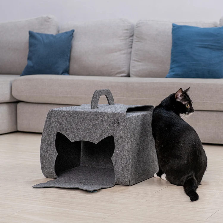 

cat cave bed, Gray