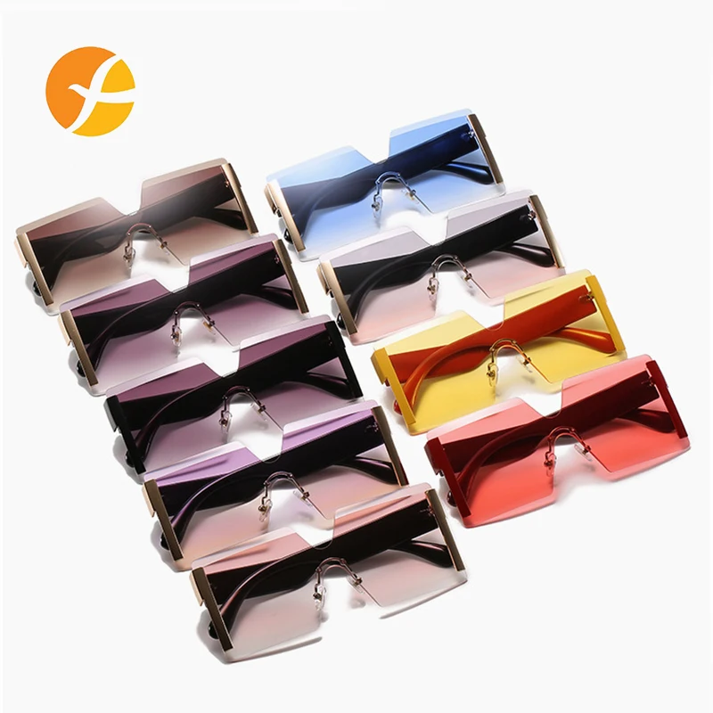 

Locs Classi Fashion Womens Rectangle Oversized Shades Sunglasses Women