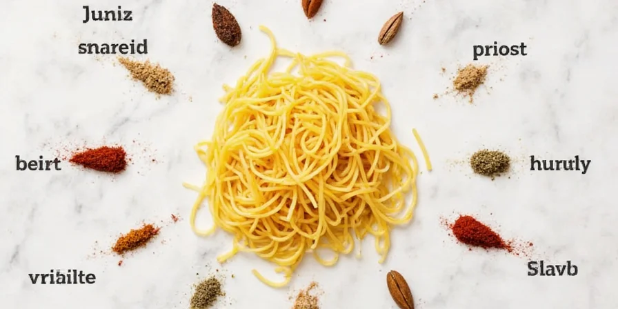 Coriander and lemon zest spice pairing for light and zesty spaghetti