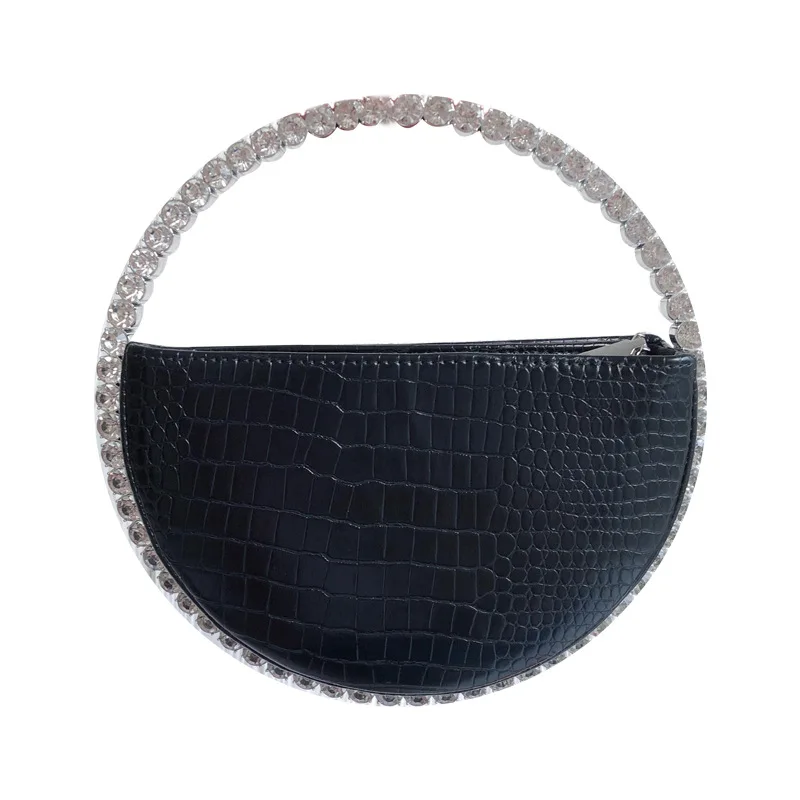 

2020 bag with diamond round handbag temperament fashion all-match ins niche dinner bag