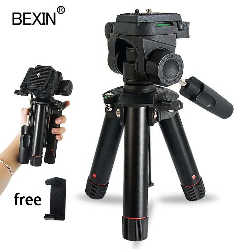 

Professional travel cell phone tripod flexible portable tabletop pocket table compact small mini DSLR camera tripod