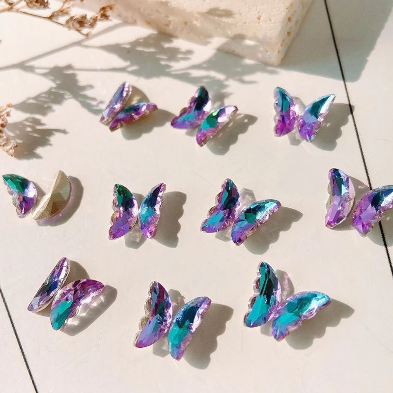 

10Pairs Kawaii Sticker Butterfly Nail 3d Acrylic Nail Charms Supplier