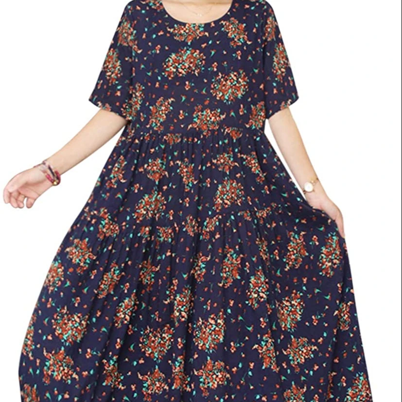 

Free Shipping Casual Cheap Classy Color Block Dresses Women Cottagecore Cotton Dress, Black