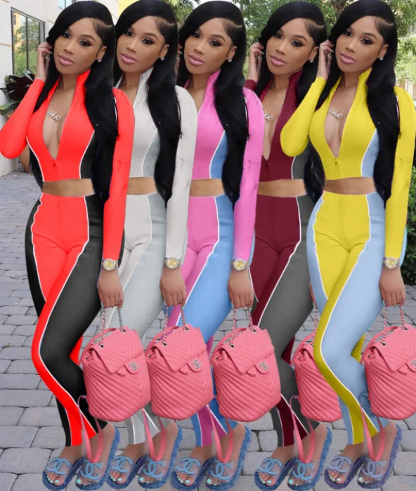 

Amazon's new 2020 high quality women's casual sports two-piece suit