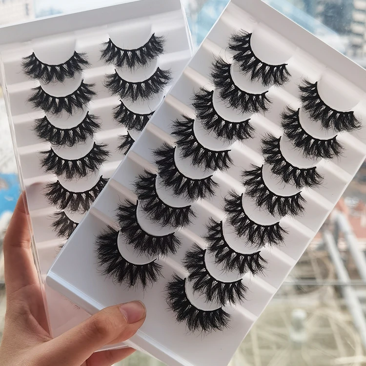 

Big Discount For March Curly 20mm Eyelashes Wholesale Private Label Custom 8 Pack Fluffy Mink Lashes