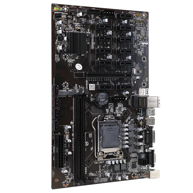 

B250 BTC-12P Motherboard Is Equipped With G4400 / G3900 CPU 2 * DDR4 Slot, And The Maximum Memory Capacity Is 32G