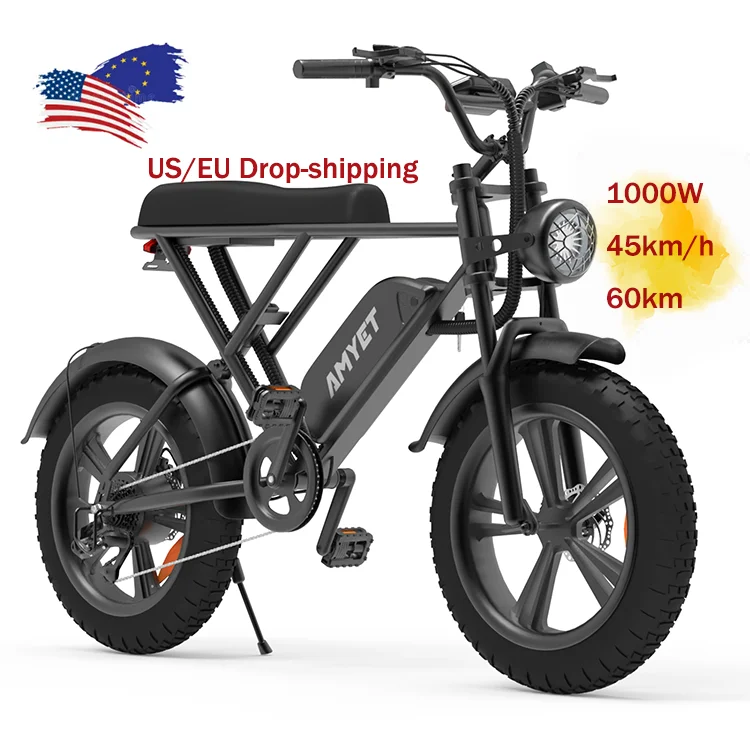 

EU US Stock 20inch 15 20 25AH 1000W Electric Non-Folding Mountain Ebike Adult Wholesale Bicycle