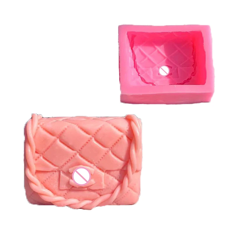 

Z0255 New DIY Fashion Woman Handbag Candle Mold Logo Bag Soap Mold Fashion Girls Purse Silicone candle Molds